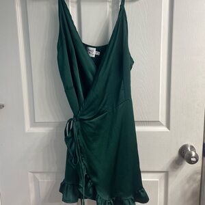 Green princess Polly wrap around dress